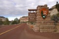 Sign at Entrance of Zion National Park Royalty Free Stock Photo