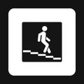 Sign escalator icon, simple style Royalty Free Stock Photo