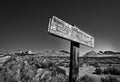 Sign for Esmeralda in the ghost town of Rhyolite Nevada Royalty Free Stock Photo