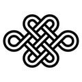 Sign eternal youth, beauty and health, vector node of longevity without end and beginning. Symbol of the energy balance