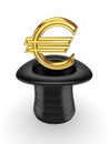 Sign of euro in a cylinder.