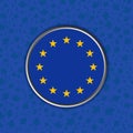 Sign of Europe on a blue background