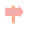 Sign, exit icon. Simple color vector elements of firefighters icons for ui and ux, website or mobile application