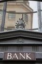 Sign On Exterior Of Bank Building Royalty Free Stock Photo