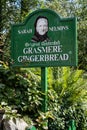Sign at the famous Grasmere Gingerbread Shop on the Lake District in England