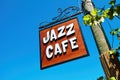 The sign of famous jazz cafe in Bodrum, Gumusluk, Turkey