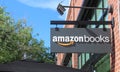 Sign of First Amazon Books Store and Cafe in Chicago, Midwest U.S. Royalty Free Stock Photo