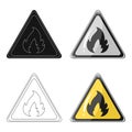 Sign of flammability.Oil single icon in cartoon style vector symbol stock illustration web.