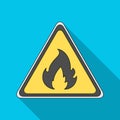 Sign of flammability.Oil single icon in flat style vector symbol stock illustration web. Royalty Free Stock Photo