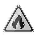 Sign of flammability.Oil single icon in monochrome style vector symbol stock illustration . Royalty Free Stock Photo