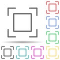 sign of focusing multi color style icon. Simple thin line, outline vector of web icons for ui and ux, website or mobile Royalty Free Stock Photo