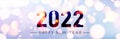 2022 sign on fogged blurred bubbles background Royalty Free Stock Photo