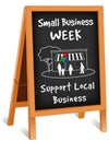 Sign, Folding Easel, Small Business Week