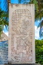 Coba Maya Ruins sign fonts panel board and information Mexico