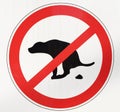 Sign forbidden to defecate dogs