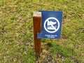 The sign It is forbidden to walk on the lawn in a public park Royalty Free Stock Photo