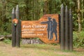 Sign at Fort Clatsop in Lewis and Clark Historical Park in Oregon Royalty Free Stock Photo