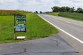 Sign For Fresh Produce and Watermelon By The Roadside Royalty Free Stock Photo