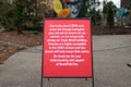 Sign in front of the Tropic World Gorilla and Primate Exhibit at Brookfield Zoo Stating its Closure Due to Covid-19 Variants
