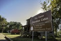 Sign in front of Vann Cherokee Cabin Royalty Free Stock Photo