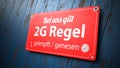 Sign 2G Geimpft Genesen Royalty Free Stock Photo
