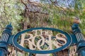 Sign on gate entrance to Rocks Neighborhood, Sydney, Australia Royalty Free Stock Photo