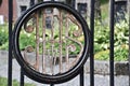 Sign on the gate to the cemetery Royalty Free Stock Photo