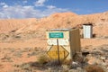 Retro signpost in the opal mining desert, Andamooka, Australia