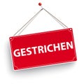 Sign Gestrichen Royalty Free Stock Photo