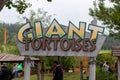 Sign for Giant Tortoise Exhibit At The Reptile Gardens Tortuga Falls Rapid City South Dakota