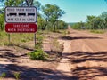 A sign on the Gibb River Road in Australia