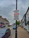A sign gives a political message in Northern Ireland Royalty Free Stock Photo