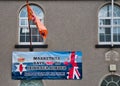 A sign gives a political message in Northern Ireland Royalty Free Stock Photo