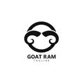 sign of goat ram animals logo vector icon illustration Royalty Free Stock Photo