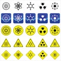 Sign graphics for atom and molecule structure Royalty Free Stock Photo