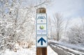 Sign of the Great Trail posted along the trail