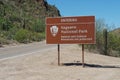 Welcome to Saguaro National Park Royalty Free Stock Photo