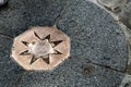 Sign on the ground indicating the point zero of France in Paris Royalty Free Stock Photo