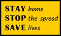 Sign with guidelines to help flatten the curve and stop the spread of covid-19 infection. Covid-19 pandemic concept. Public health