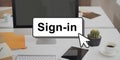 Sign-In Guidepost Information Message Pattern Concept