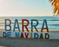 the sign has the word barra written in a colorful foreign language Royalty Free Stock Photo