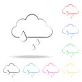 a sign of heavy rain icon. Elements of weather multi colored icons. Premium quality graphic design icon. Simple icon for websites, Royalty Free Stock Photo