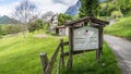 Sign of Heididorf, the village of Heidi in Switzerland