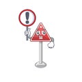 With sign height limit mascot shaped on character Royalty Free Stock Photo