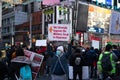 Sign Held by a Protestor at Times Square in New York City during a Myanmar Protest against the Military Coup