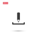 Sign here vector symbol icon isolated