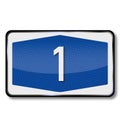 Sign highway A1 Royalty Free Stock Photo