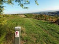 Sign of hiking-trail Vitaltour Stein, Wein & Farbe in Nahe-Region of rhineland-palatinate