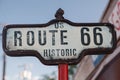 Sign of Historic Route 66 Royalty Free Stock Photo