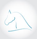 Sign horse on white background